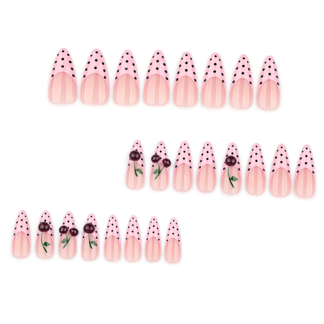 Artificial nail art in cheerful cherry design Stornfield