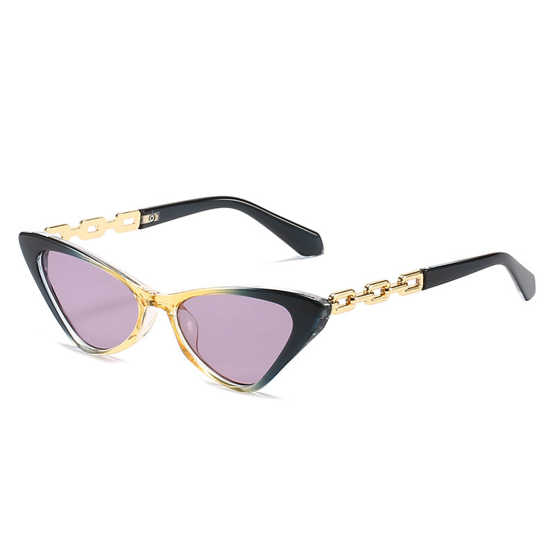 Women Cat-Eye Sunglasses with Stylish Chain Accents Stornfield