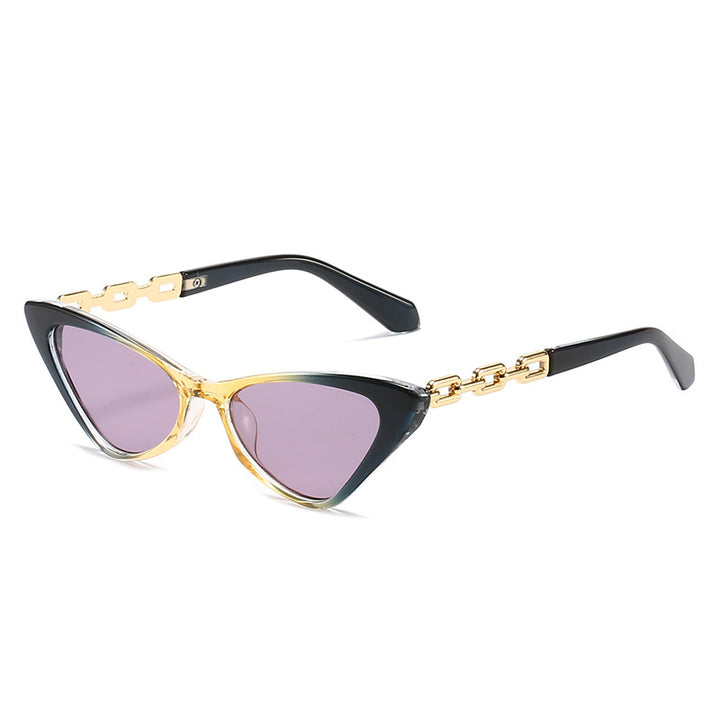 Women Cat-Eye Sunglasses with Stylish Chain Accents Stornfield