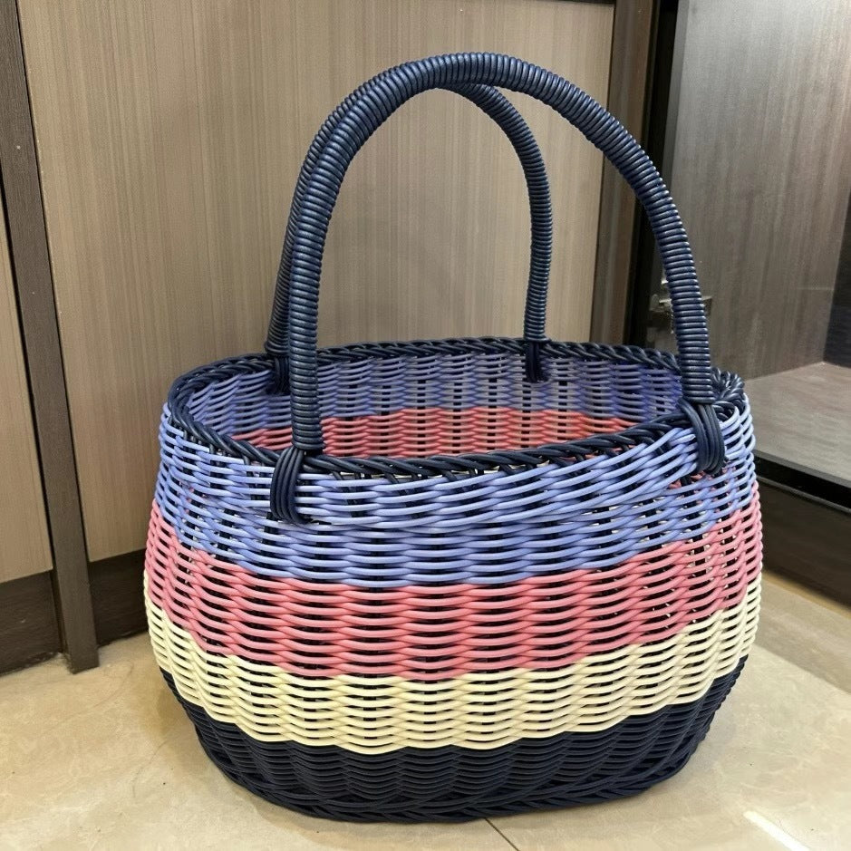 Women Handwoven Basket with Sturdy Handles Stornfield