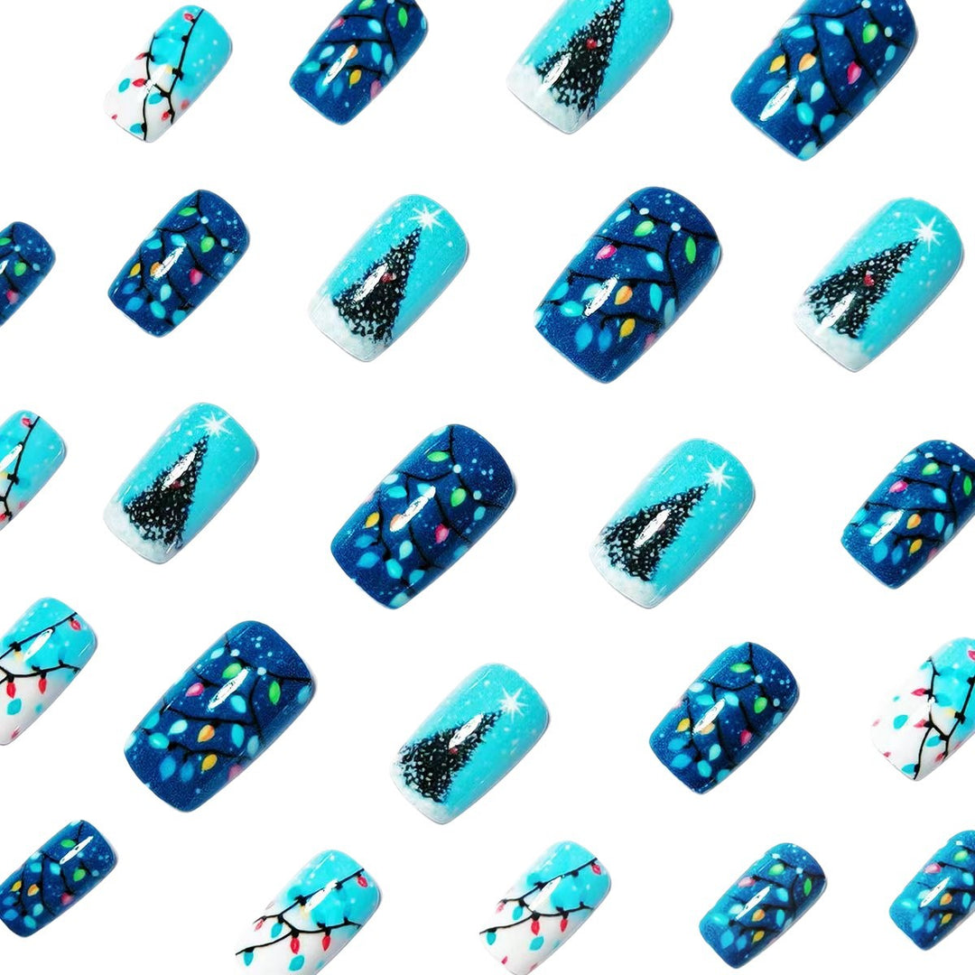 Artificial nails with festive Christmas motif Stornfield