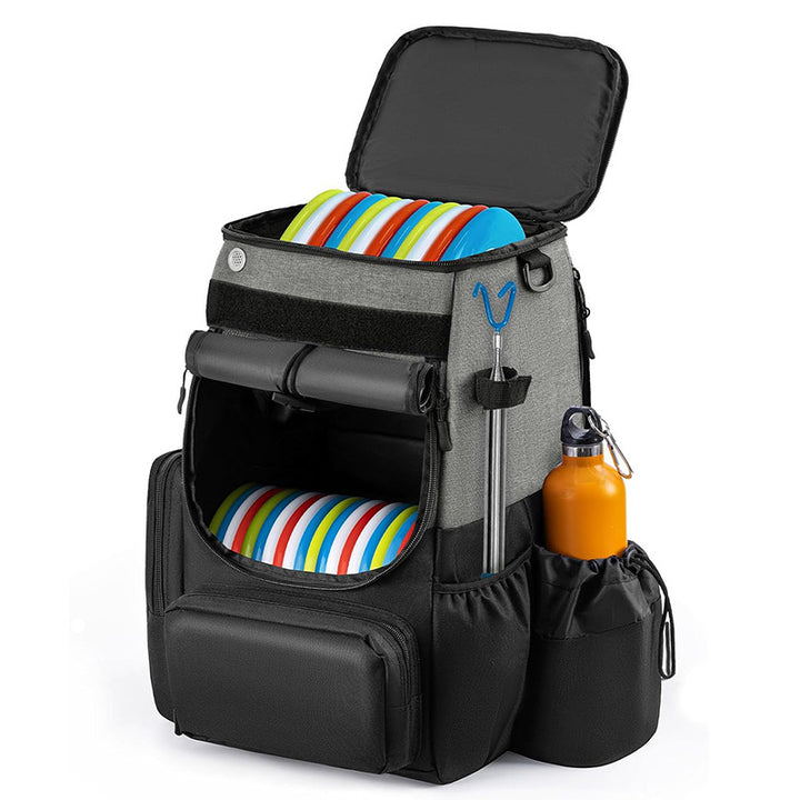 Unisex nan robust Disc Golf Backpack with padded disc compartment, side bottle holder, and multifunctional accessory pockets Stornfield