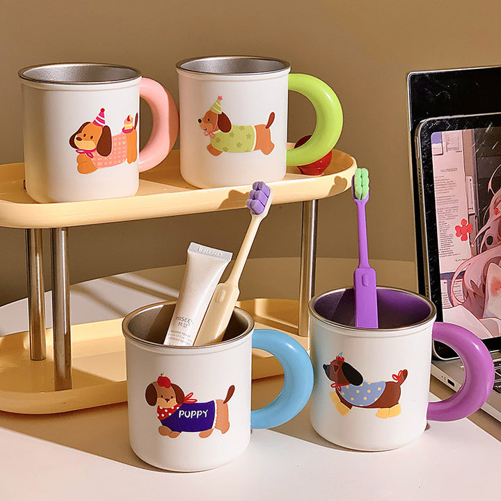 Ceramic mug with playful dog motif Stornfield