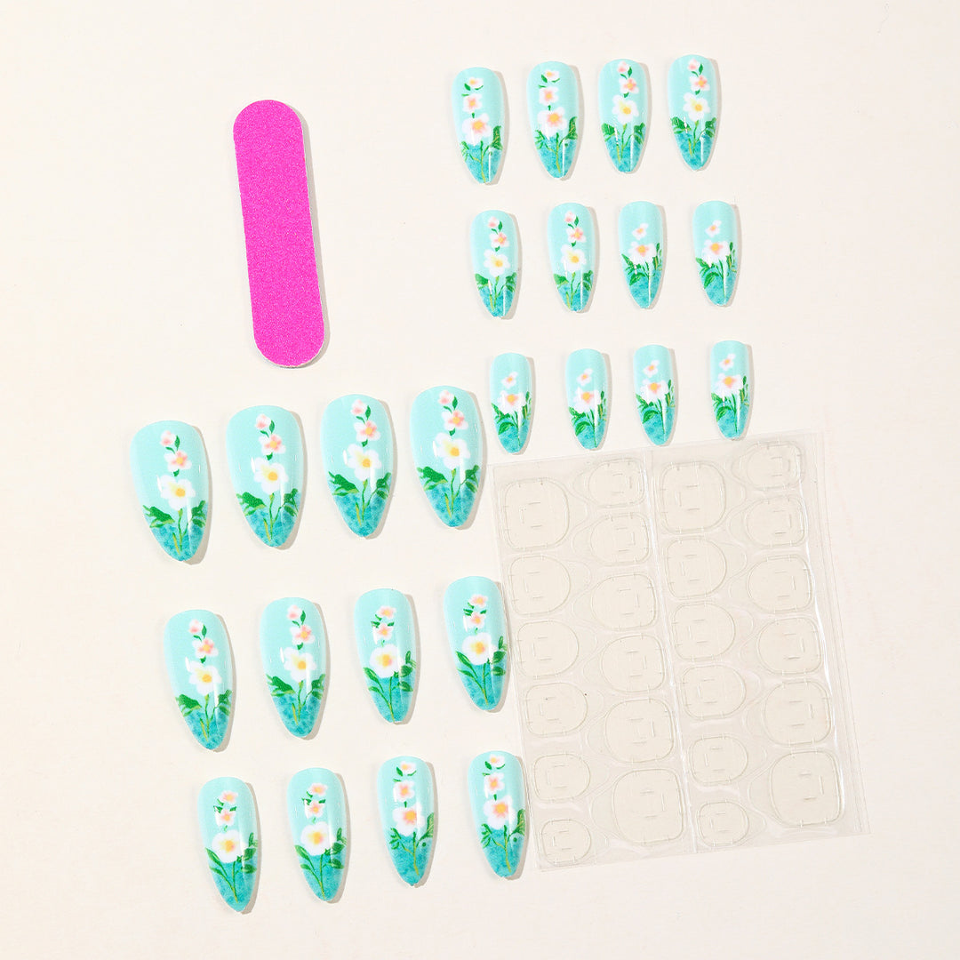 Floral Art Acrylic Nail Extensions Stornfield 1789713288