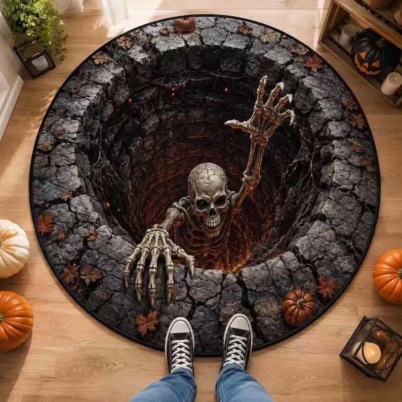 3D Pumpkin Themed Area Rug