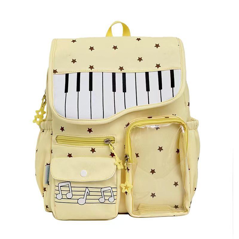Backpack with Musical Piano Design and Multifunctional Compartments Stornfield