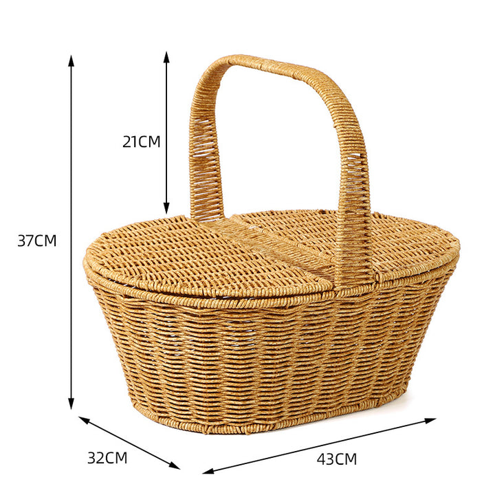 Women braided picnic basket Stornfield