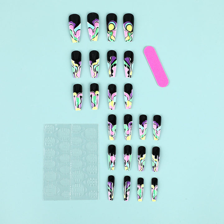Creative wave pattern artificial nails Stornfield