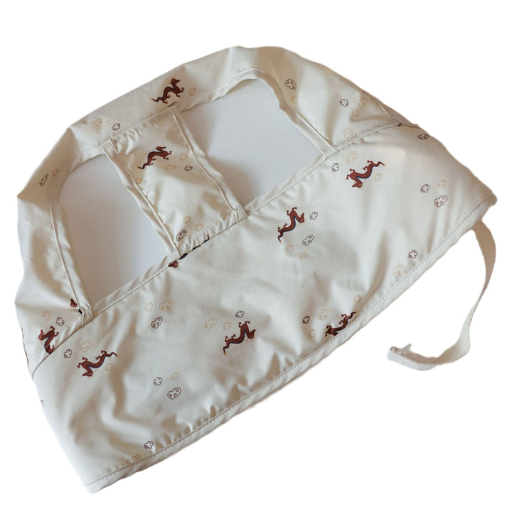 Padded Baby Feeding Bib with Neck Strap and Tie Closure