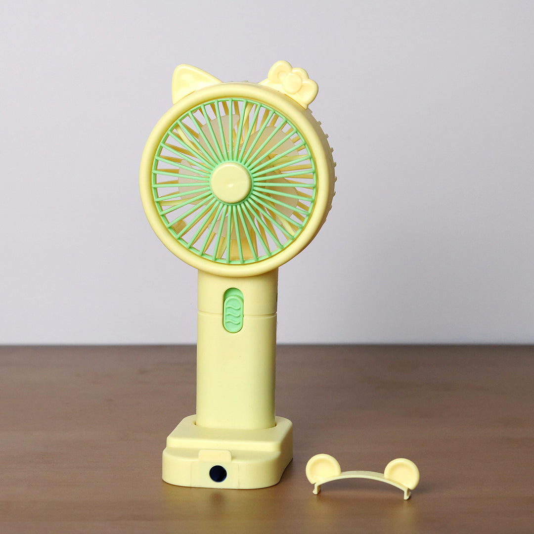 Unisex Portable Handheld Fan with Creative Cat Ears Design Stornfield
