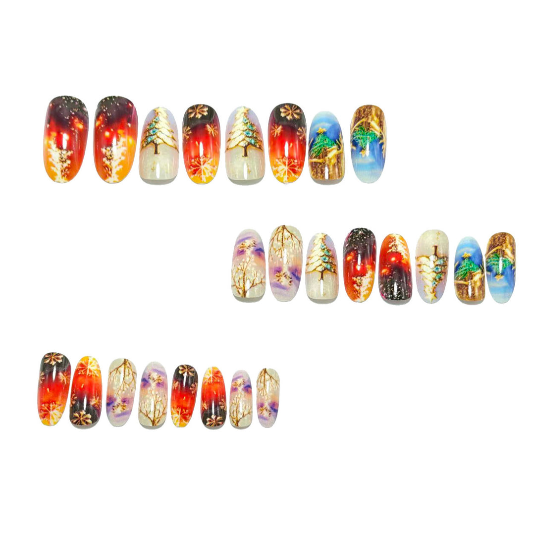 Artificial Nails in Creative Christmas Design Stornfield