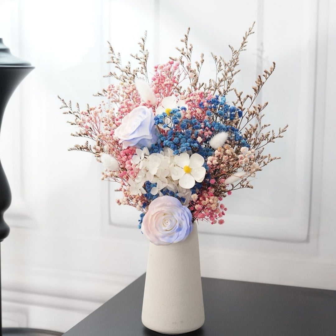 Artificial Floral Arrangement with Decorative Vase