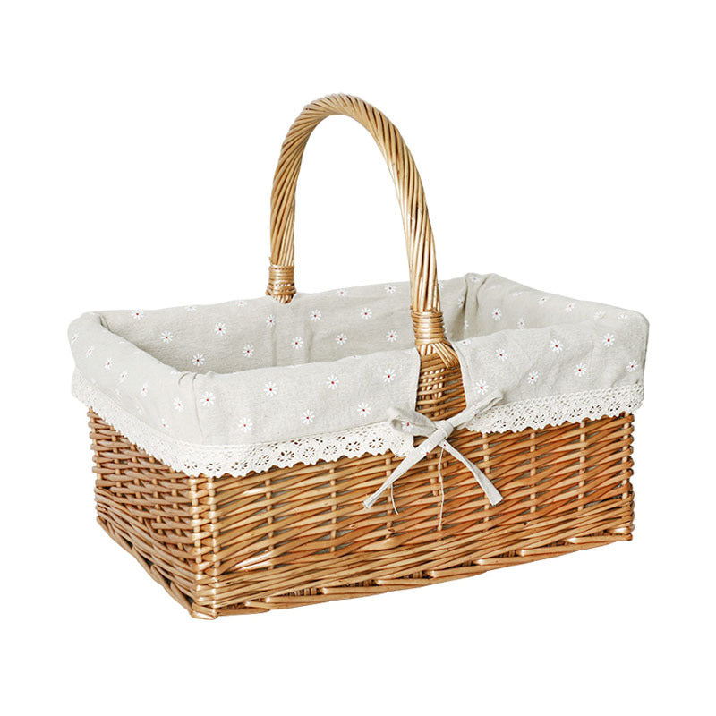 Ladies Woven Basket with Decorative Insert Stornfield