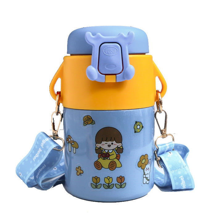 Women's Insulated Drinking Bottle with Multiple Carry Options and Cheerful Design Stornfield