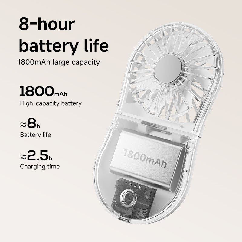 Unisex Portable Rechargeable Handheld Fan with Mirror Stornfield