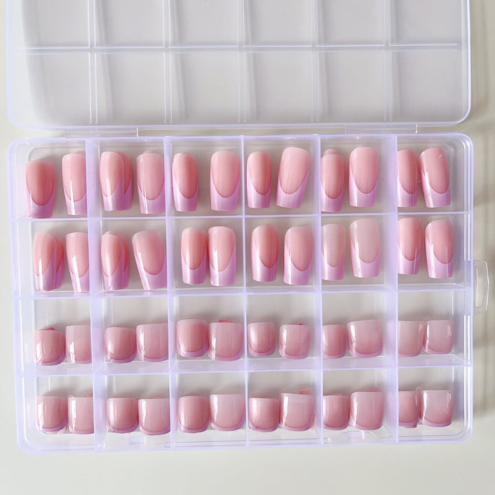 Artificial nail set with elegant gradient and high-gloss surface Stornfield