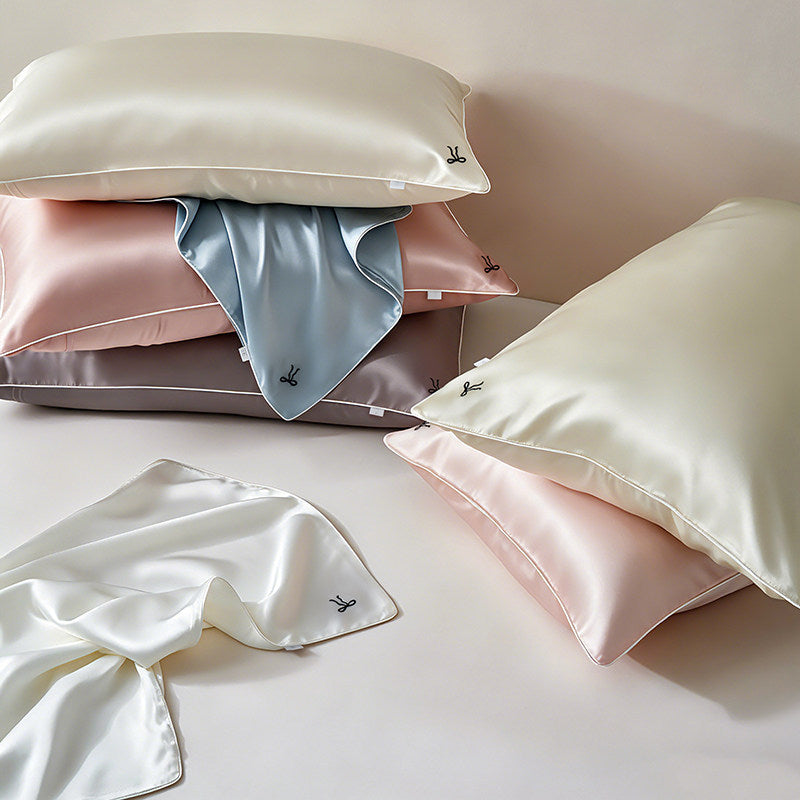 Silky Satin Pillowcase Pair for Hair & Skin Care with Hidden Closure