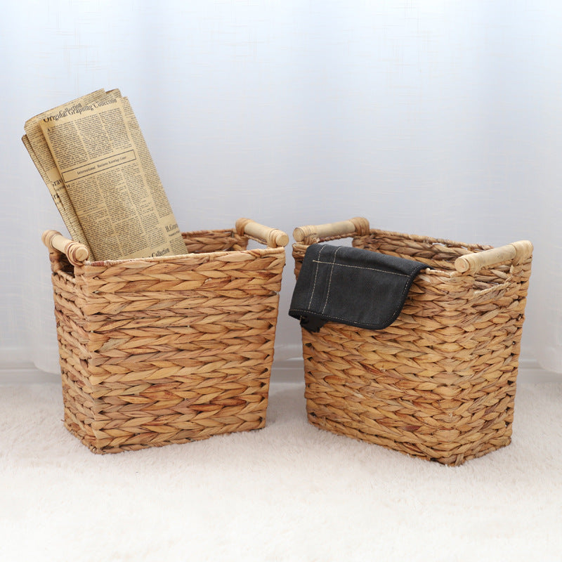 Rustic Woven Storage Bin Stornfield