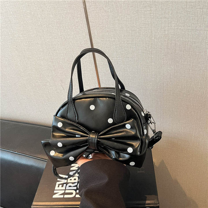 Bow-Embellished Handheld Purse