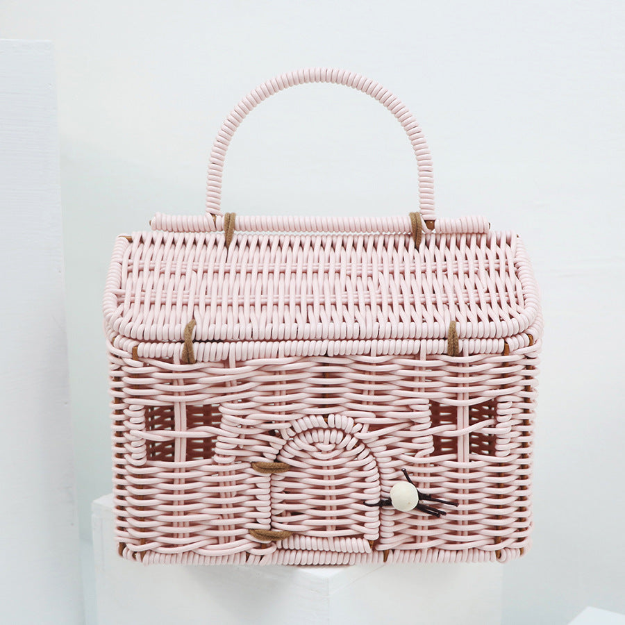 Handcrafted storage basket in the house design Stornfield