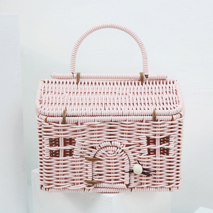 Handcrafted storage basket in the house design Stornfield