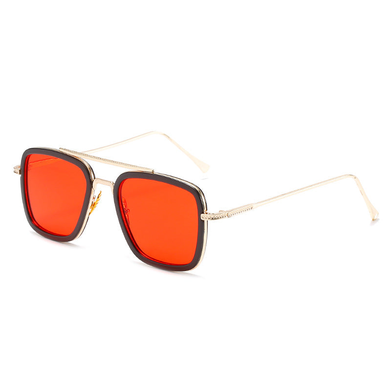 Women's fashionable square sunglasses with luxurious metal frame Stornfield
