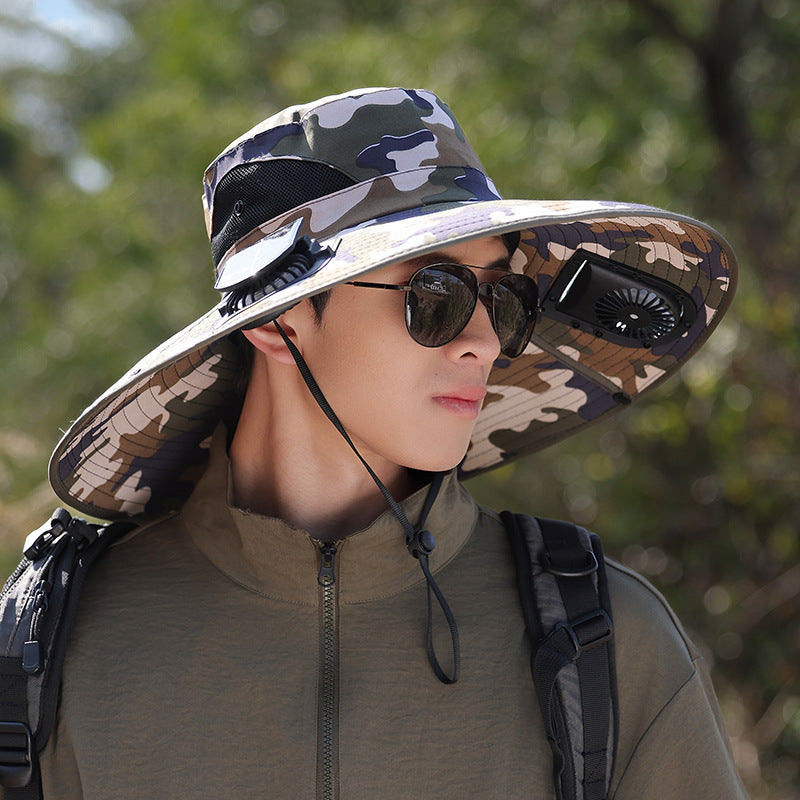 wide-brimmed outdoor sun hat with UV protection, breathable mesh, and adjustable chin strap Stornfield