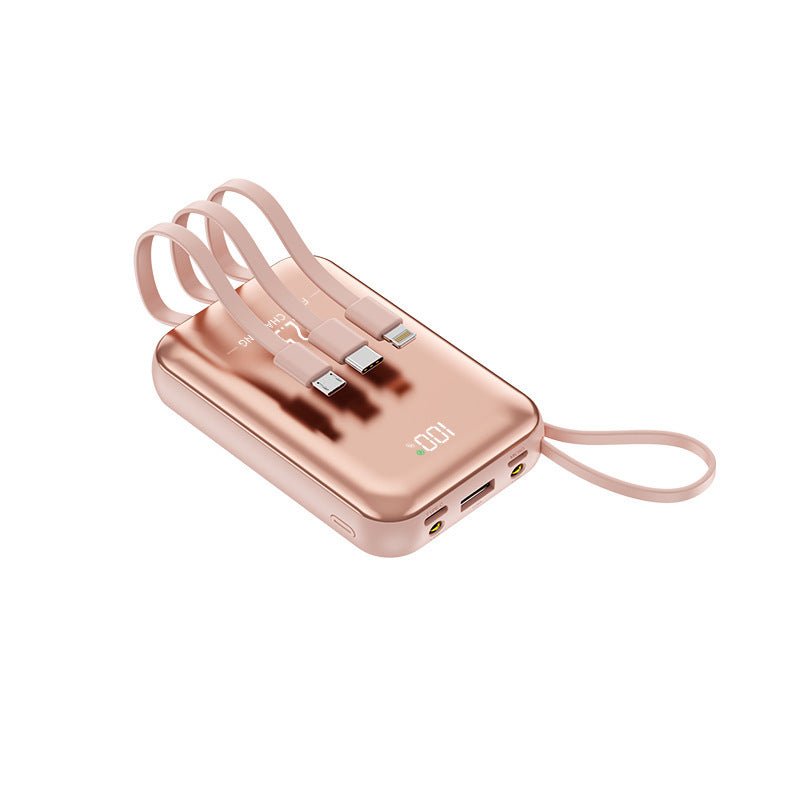 Portable power bank with integrated charging cables and fast charging function Stornfield