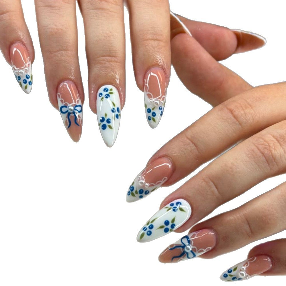 Artistic Floral Gel Nail Enhancements