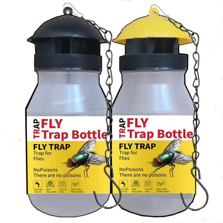 Hanging Non-Toxic Reusable Fly Trap Bottle with Chain and Funnel Lid Stornfield