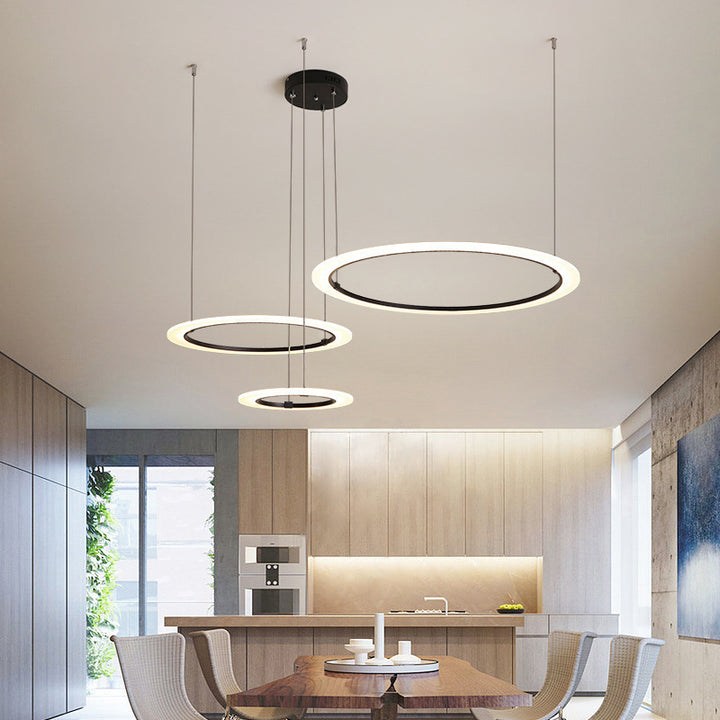 Modern Dual-Ring Pendant Light