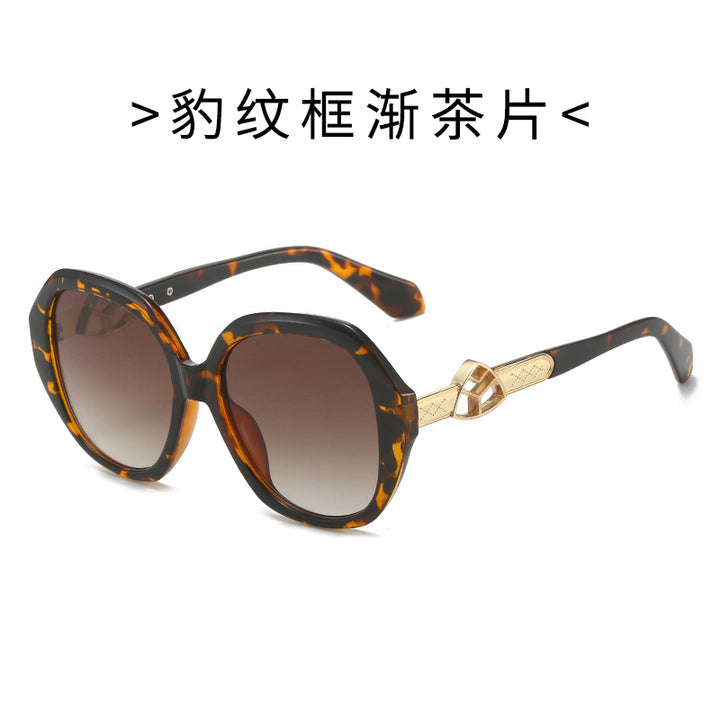 Women's Oversized Sunglasses with Golden Accents Stornfield
