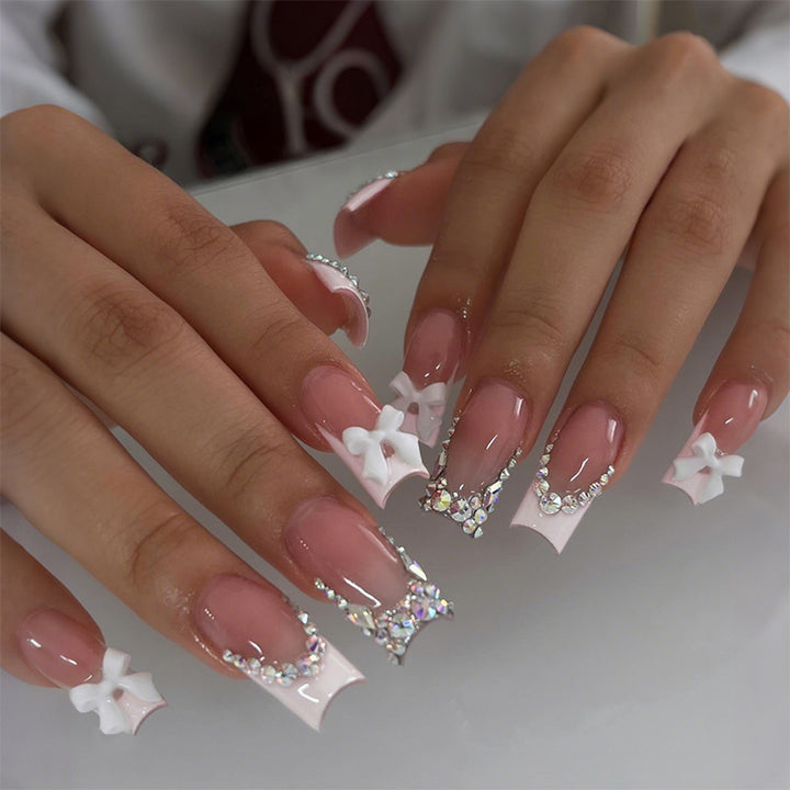 Decorative Rhinestone Press-On Nail Set Stornfield