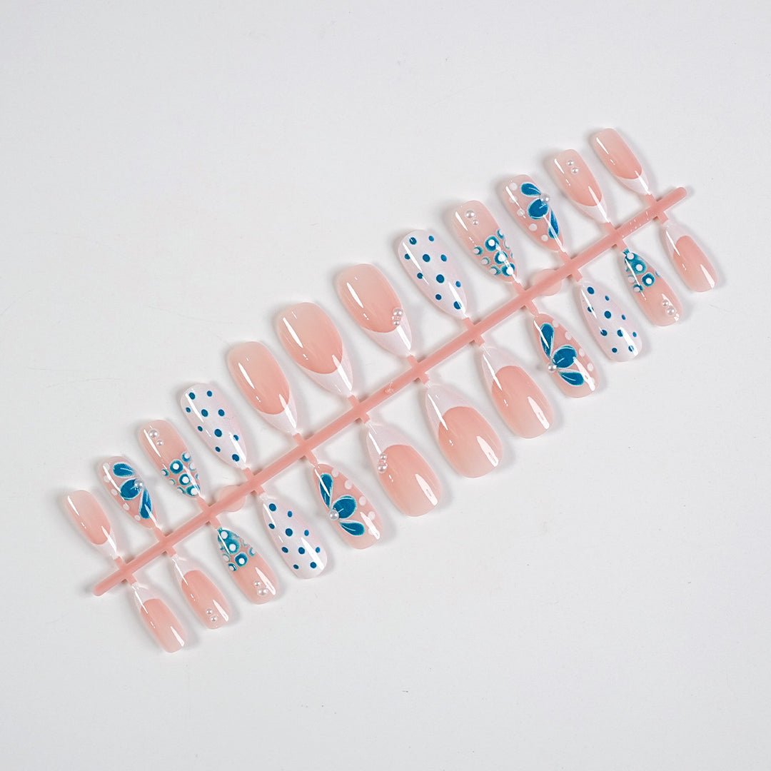 Complete Press-On Nail Art Set with Accessories