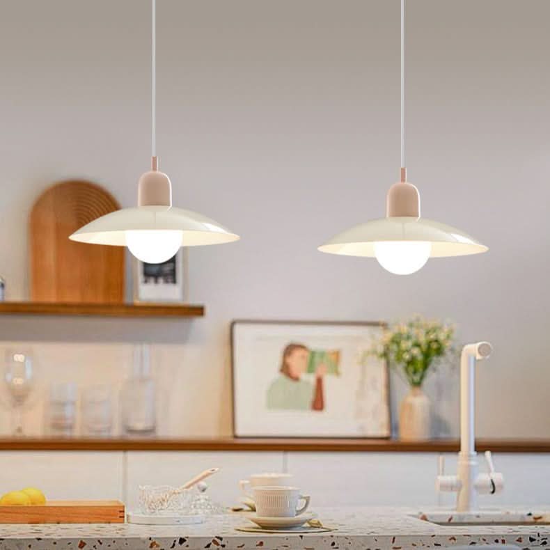 Stornfield | Modern Macaron Bauhaus Pendant Light – Iron Shade