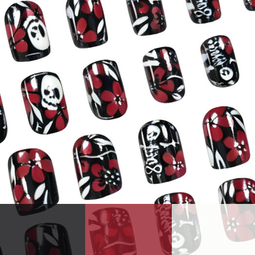Gothic Floral Nail Art Stornfield