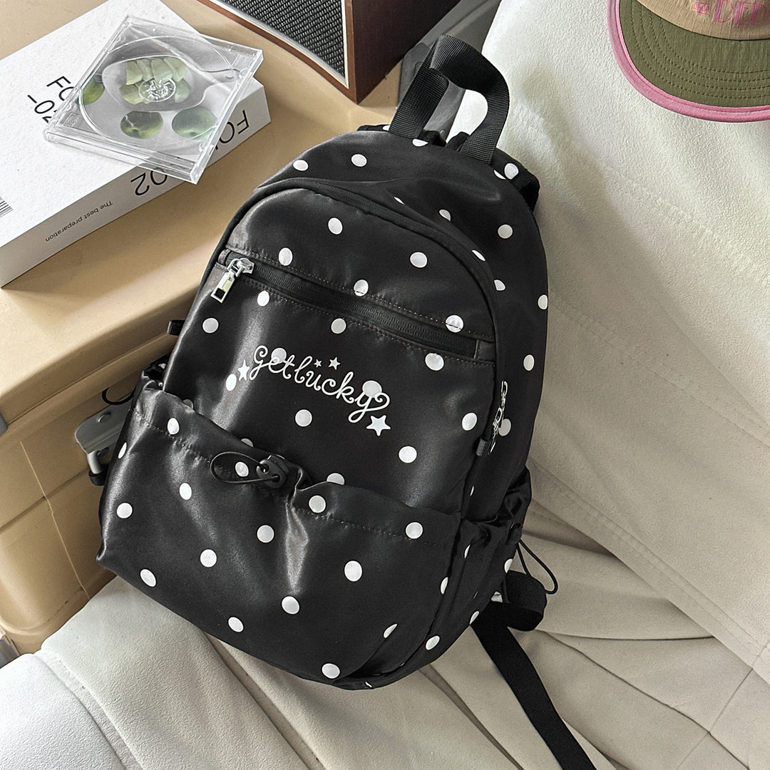 Lightweight Polka Dot Patterned Backpack Stornfield