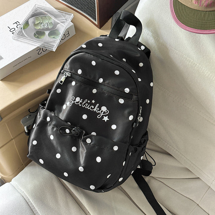 Lightweight Polka Dot Patterned Backpack Stornfield