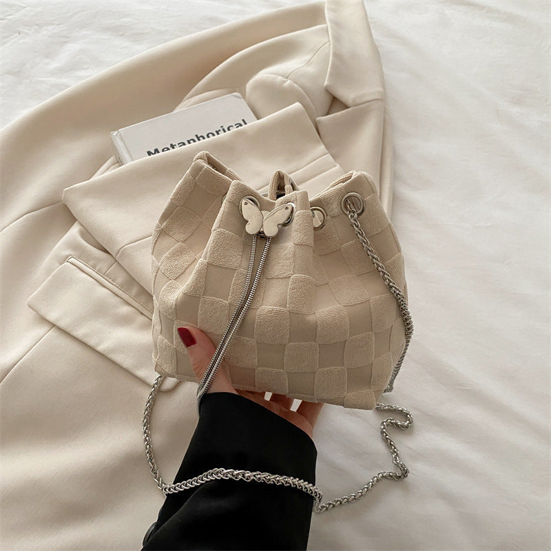 Elegant Woven Drawstring Mini Handbag Stornfield