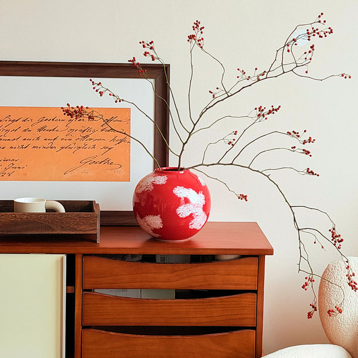 Artistic Sphere-Shaped Ceramic Vase