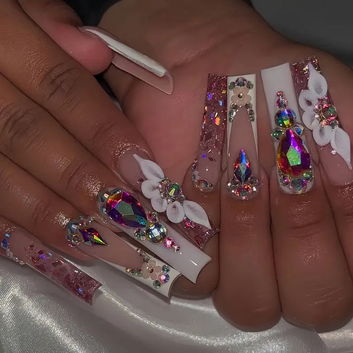 Glamorous Decorative Acrylic Press-On Nails Stornfield