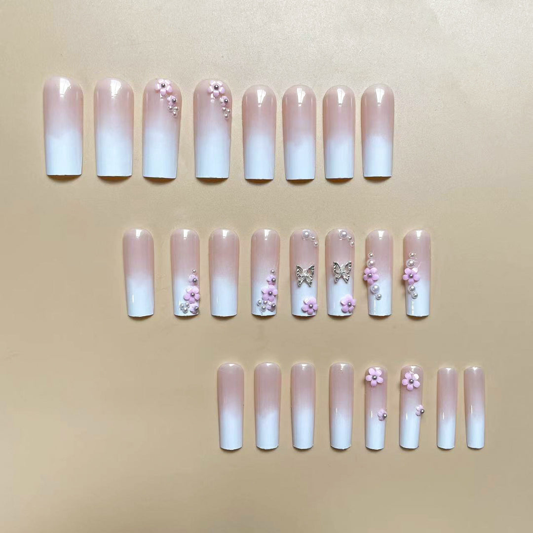 Decorative Floral and Butterfly Nail Extensions Stornfield