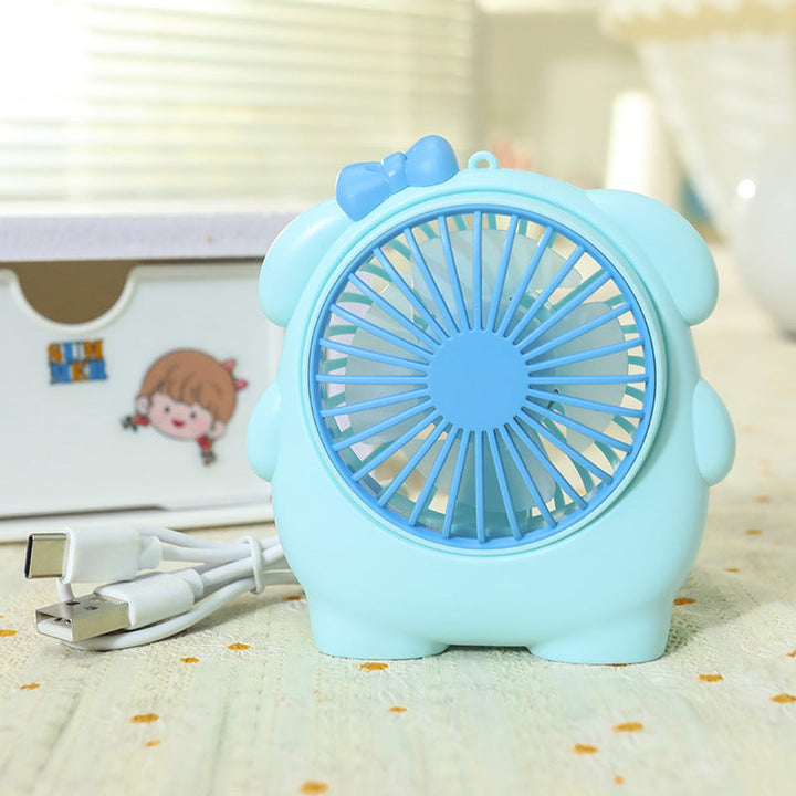 Women's Portable Mini Hand Fan with Animal Ears and USB Charging Function Stornfield