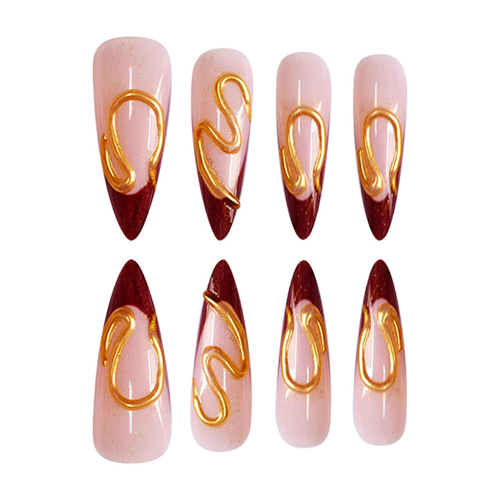 Artistic Stiletto Press-On Nail Design Stornfield