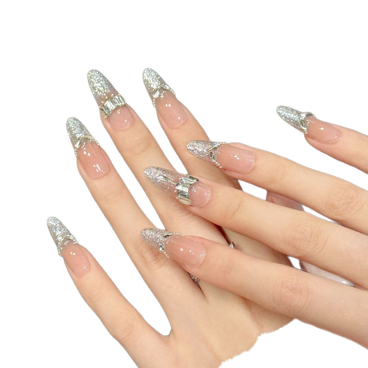Decorative Glitter Press-On Nail Art Set