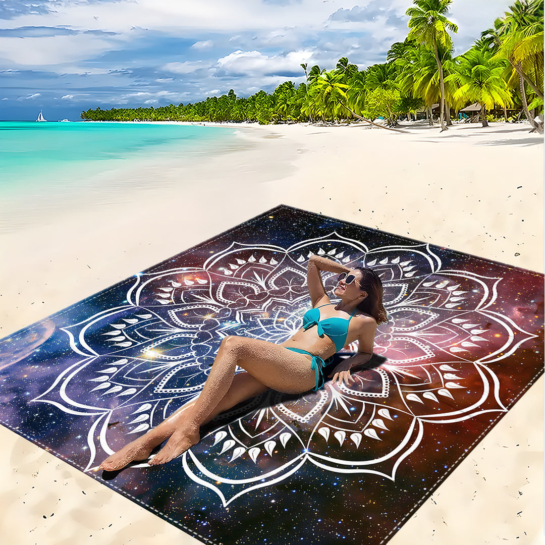 Mandala Design Beach Mat Stornfield