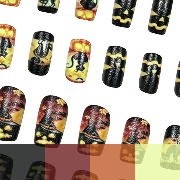 Halloween-Themed Press-On Nail Art Stornfield
