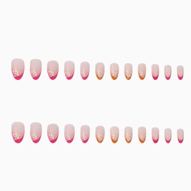 Floral Ombre Nail Art Enhancements Stornfield