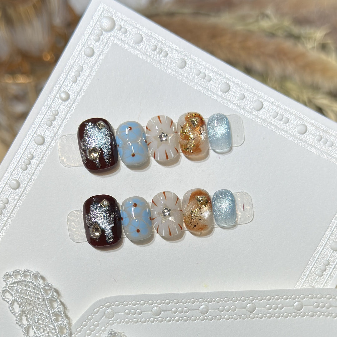 Stylish Glitter Press-On Nail Set Stornfield