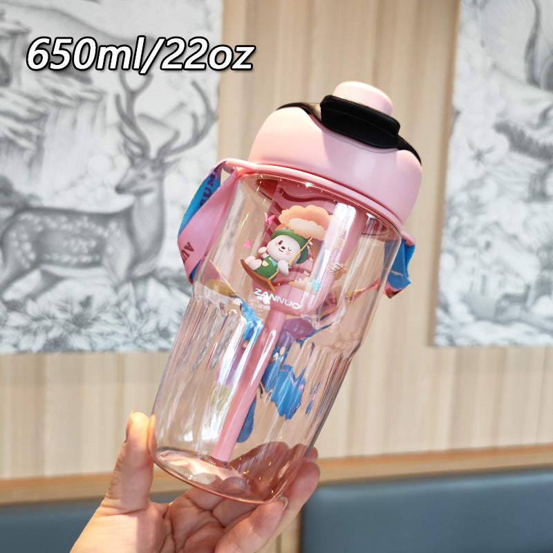 Ladies playful water bottle with removable straw Stornfield